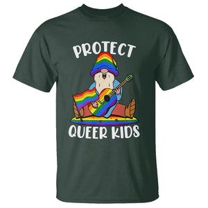 Protect Queer Kids T Shirt Gnome Ally LGBT Pride History Month Support TS02 Dark Forest Green Printyourwear