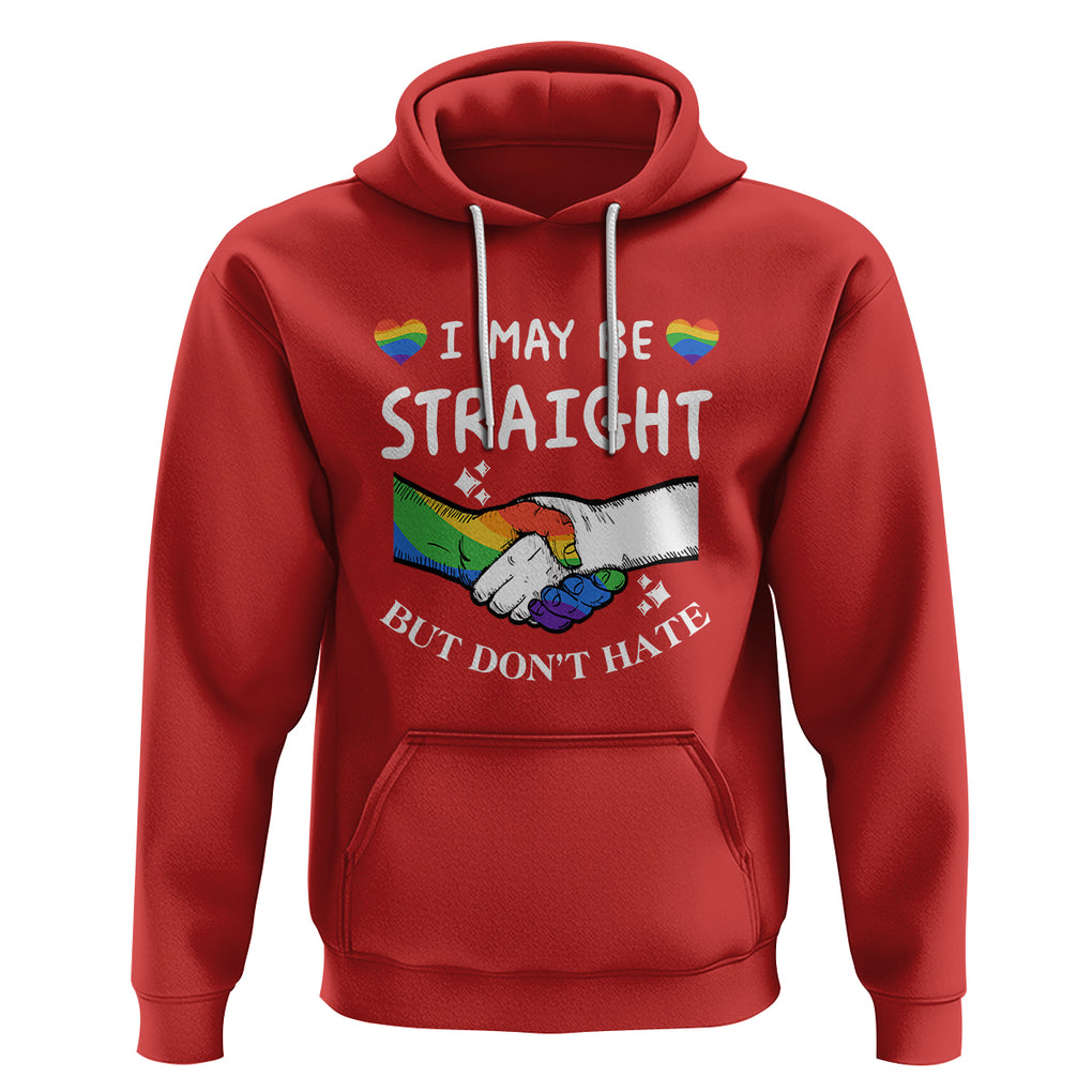 LGBT Ally Hoodie I May Be Straight But I Don't Hate Gay Support Pride Month TS02 Red Printyourwear