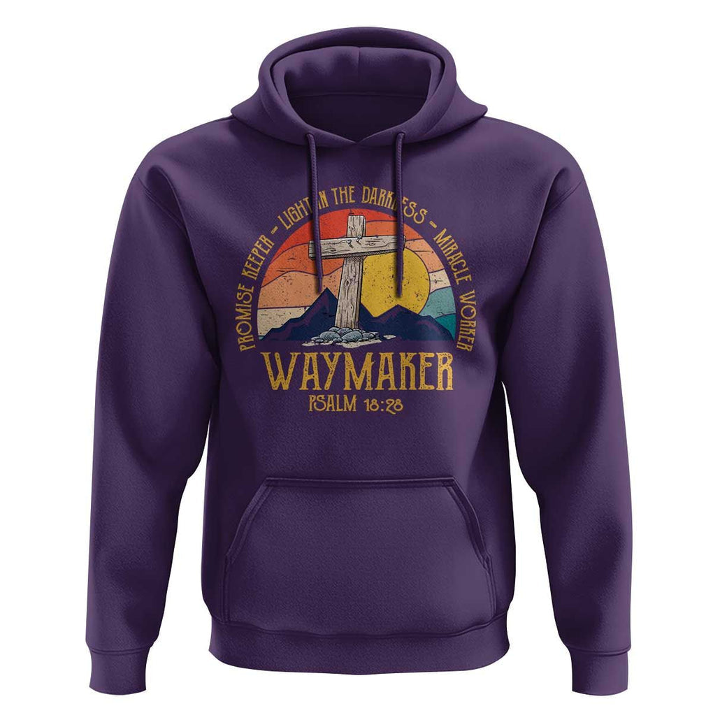 Bible Verse Hoodie Waymaker Psalm Isaiah Promise Keeper Light In The Darkness Miracle Worker Christian Religious TS02 Purple Print Your Wear