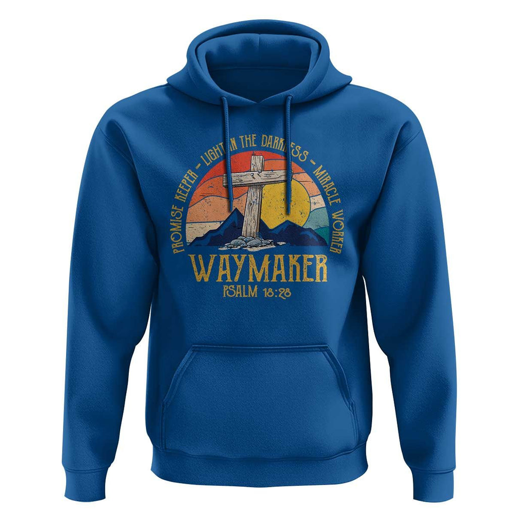 Bible Verse Hoodie Waymaker Psalm Isaiah Promise Keeper Light In The Darkness Miracle Worker Christian Religious TS02 Royal Blue Print Your Wear