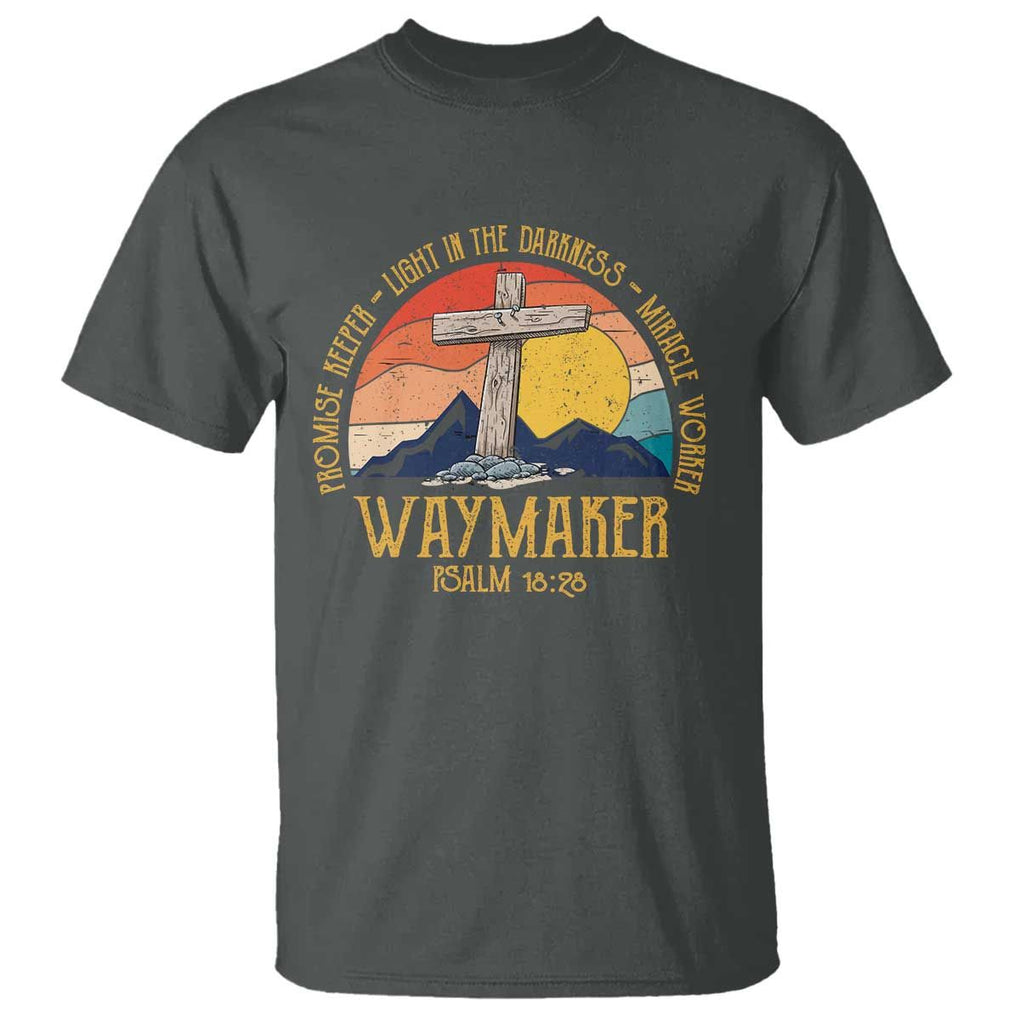 Bible Verse T Shirt Waymaker Psalm Isaiah Promise Keeper Light In The Darkness Miracle Worker Christian Religious TS02 Dark Heather Print Your Wear