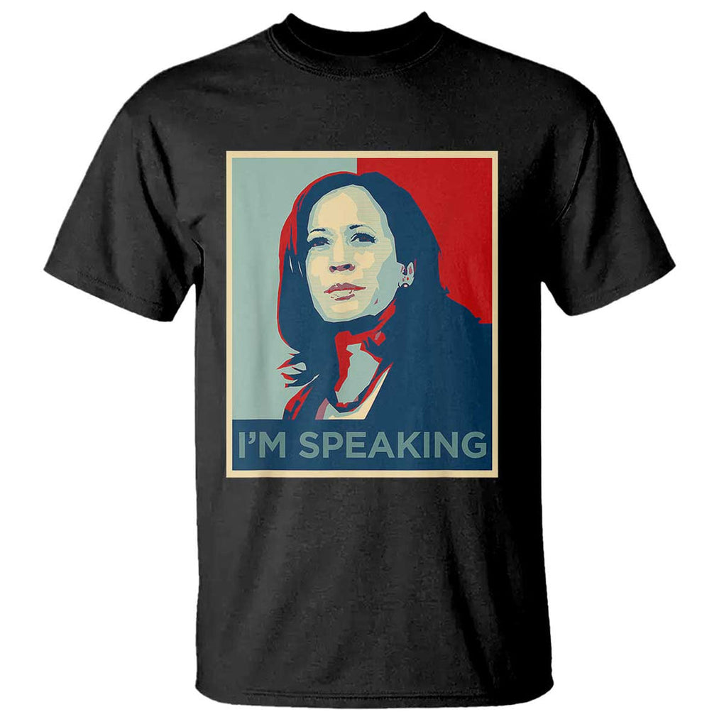 Funny Kamala Harris T Shirt I'm Speaking 2024 Madam President TS02 Black Print Your Wear