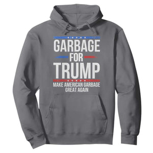 Garbage For Trump 2024 Hoodie Make American Garbage Great Again TS02 Charcoal Print Your Wear