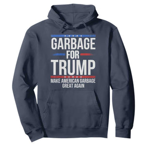 Garbage For Trump 2024 Hoodie Make American Garbage Great Again TS02 Navy Print Your Wear