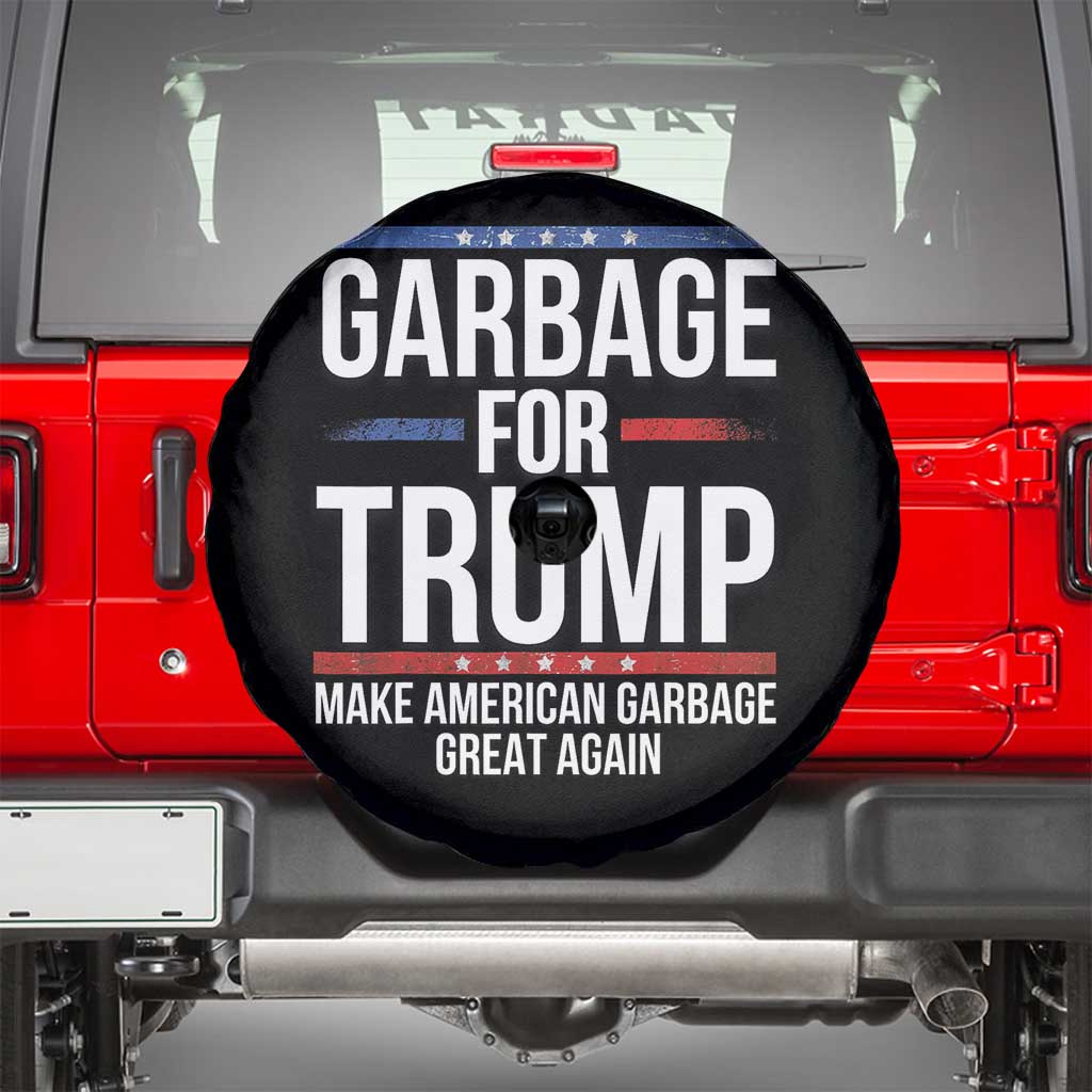 Garbage For Trump 2024 Spare Tire Cover Make American Garbage Great Again TS02 Black Print Your Wear