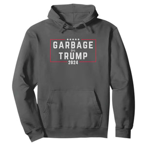 Garbage For Trump 2024 Hoodie US 47th President TS02 Dark Heather Print Your Wear