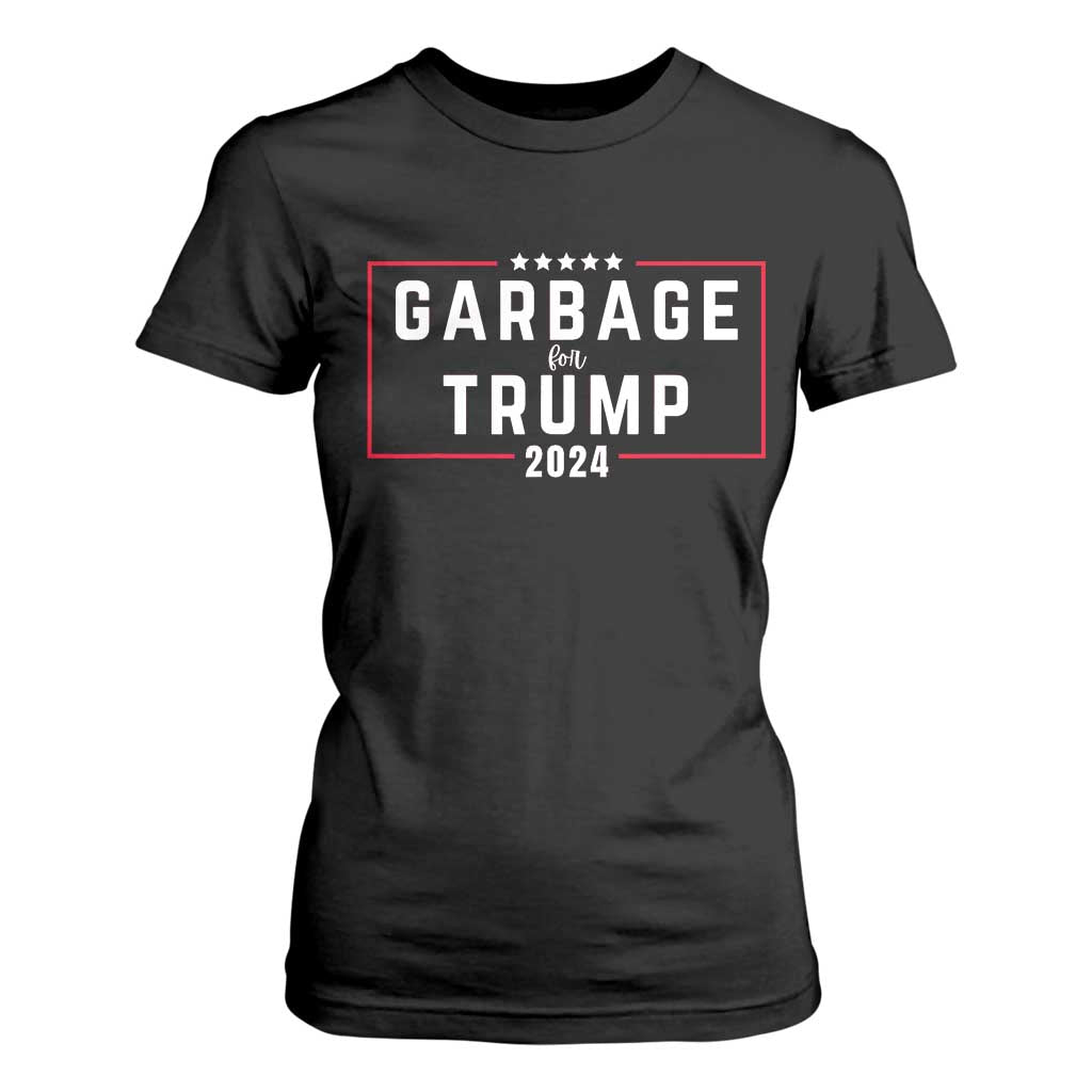 Garbage For Trump 2024 T Shirt For Women US 47th President TS02 Black Print Your Wear