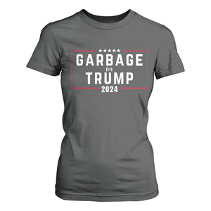 Garbage For Trump 2024 T Shirt For Women US 47th President TS02 Dark Heather Print Your Wear