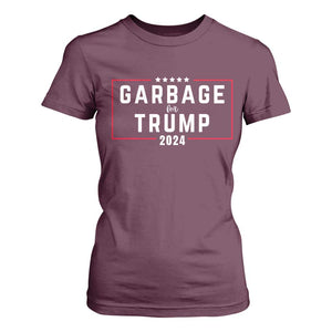 Garbage For Trump 2024 T Shirt For Women US 47th President TS02 Maroon Print Your Wear