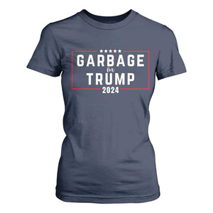 Garbage For Trump 2024 T Shirt For Women US 47th President TS02 Navy Print Your Wear