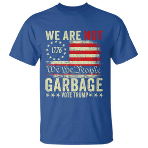 Garbage For Trump 2024 T Shirt We Are Not Garbage We The People American Flag TS02 Royal Blue Print Your Wear