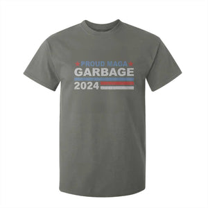 Proud Garbage 2024 T Shirt For Kid Vote Trump for President Election TS02 Military Green Print Your Wear