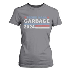 Proud Garbage 2024 T Shirt For Women Vote Trump for President Election TS02 Charcoal Print Your Wear