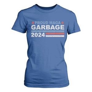Proud Garbage 2024 T Shirt For Women Vote Trump for President Election TS02 Royal Blue Print Your Wear