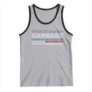 Proud Garbage 2024 Tank Top Vote Trump for President Election TS02 Athletic Heather Black Print Your Wear