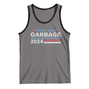 Proud Garbage 2024 Tank Top Vote Trump for President Election TS02 Deep Heather Black Print Your Wear
