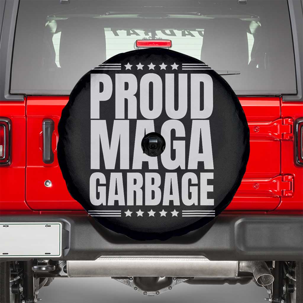 Proud Garbage 2024 Spare Tire Cover Vote Trump for President TS02 Black Print Your Wear