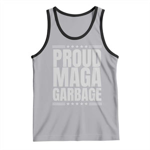 Proud Garbage 2024 Tank Top Vote Trump for President TS02 Athletic Heather Black Print Your Wear
