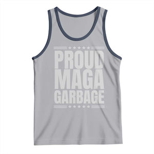 Proud Garbage 2024 Tank Top Vote Trump for President TS02 Athletic Heather Navy Print Your Wear
