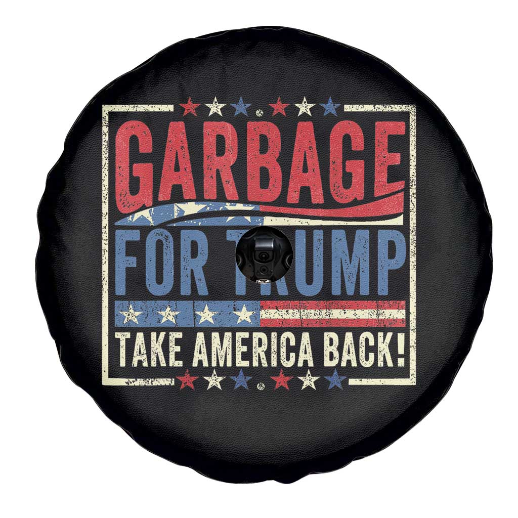 Garbage For Trump 2024 Spare Tire Cover Take America Back Presidential Election TS02 Print Your Wear