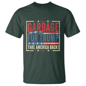 Garbage For Trump 2024 T Shirt Take America Back Presidential Election TS02 Dark Forest Green Print Your Wear