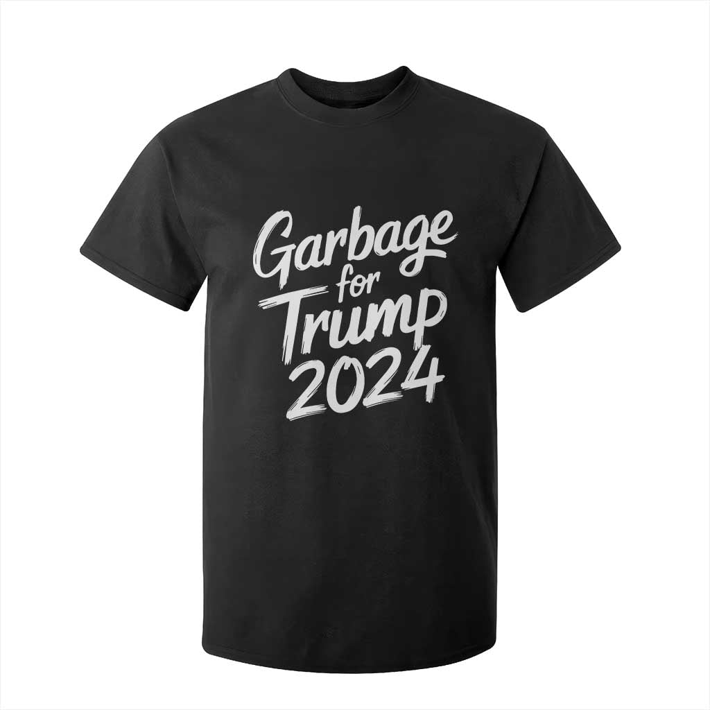 Garbage For Trump 2024 T Shirt For Kid We Are Not Garbage Vote Trump TS02 Black Print Your Wear