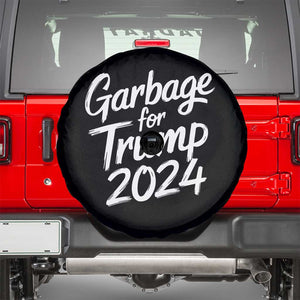 Garbage For Trump 2024 Spare Tire Cover We Are Not Garbage Vote Trump TS02 Black Print Your Wear