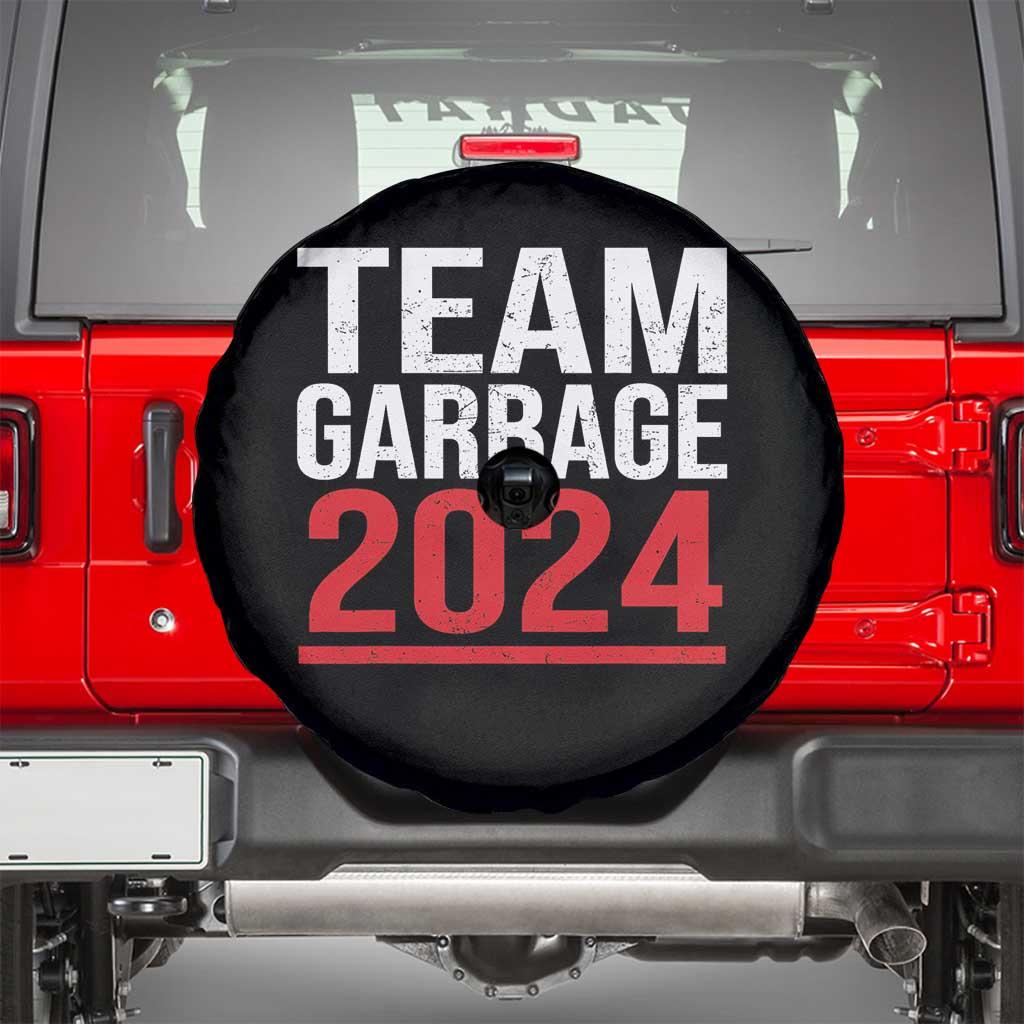 Team Garbage 2024 Spare Tire Cover For Trump 47th President TS02 Black Print Your Wear