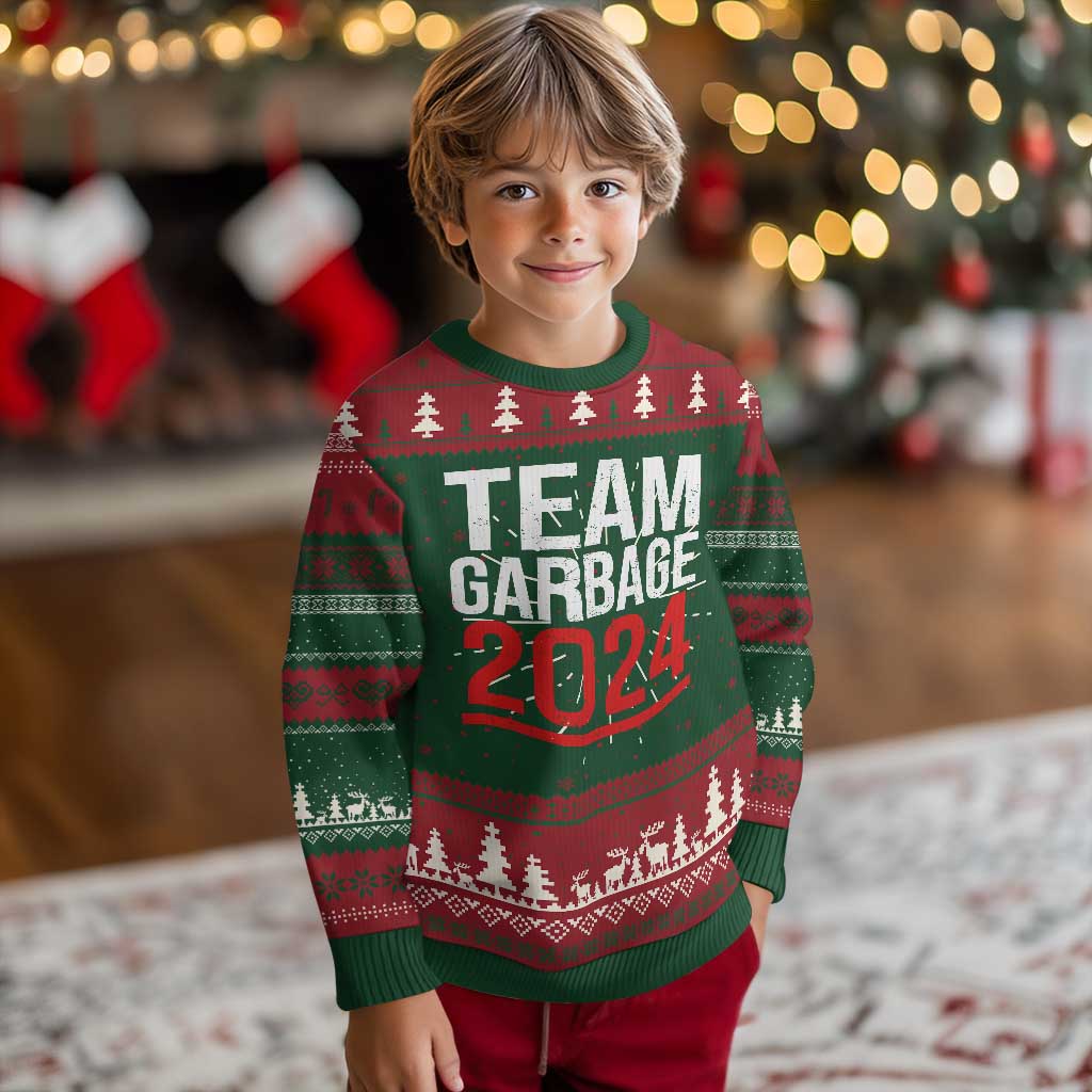 Team Garbage 2024 Ugly Christmas Sweater For Trump 47th President TS02 Christmas Print Your Wear