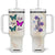 Faith Hope Love Butterfly Tumbler With Handle Personalized TS04 One Size: 40 oz Multicolor Print Your Wear
