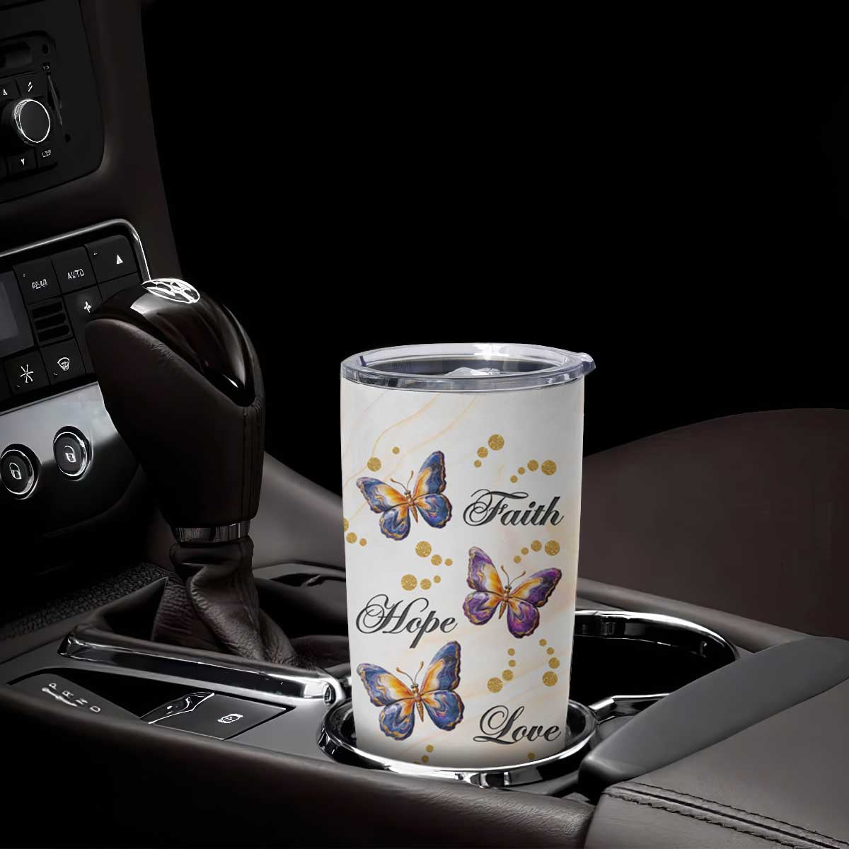Butterfly Faith Hope Love Tumbler Cup Personalized TS04 Print Your Wear