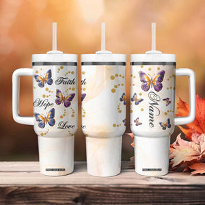 Butterfly Faith Hope Love Tumbler With Handle Personalized TS04 Print Your Wear