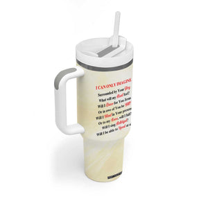 Faith I Can Only Imagine Cardinal Tumbler With Handle Personalized TS04 Print Your Wear