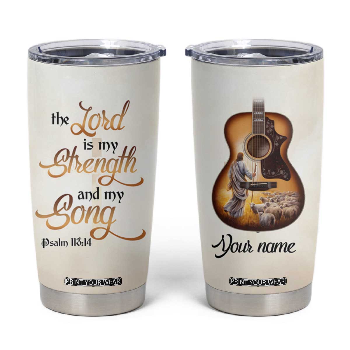 The Lord Is My Strength And My Song Tumbler Cup Personalized TS04 Multicolor Print Your Wear