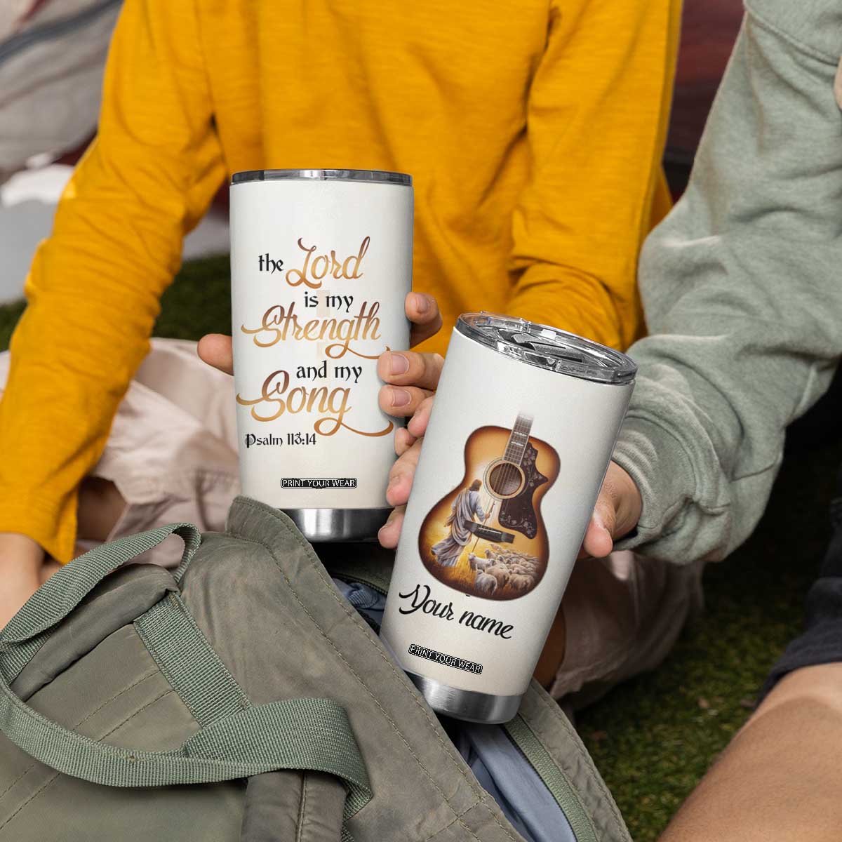 The Lord Is My Strength And My Song Tumbler Cup Personalized TS04 Print Your Wear