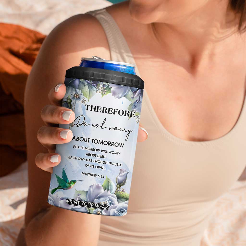 Hummingbird Faith 4 in 1 Can Cooler Tumbler Personalized TS04 Print Your Wear