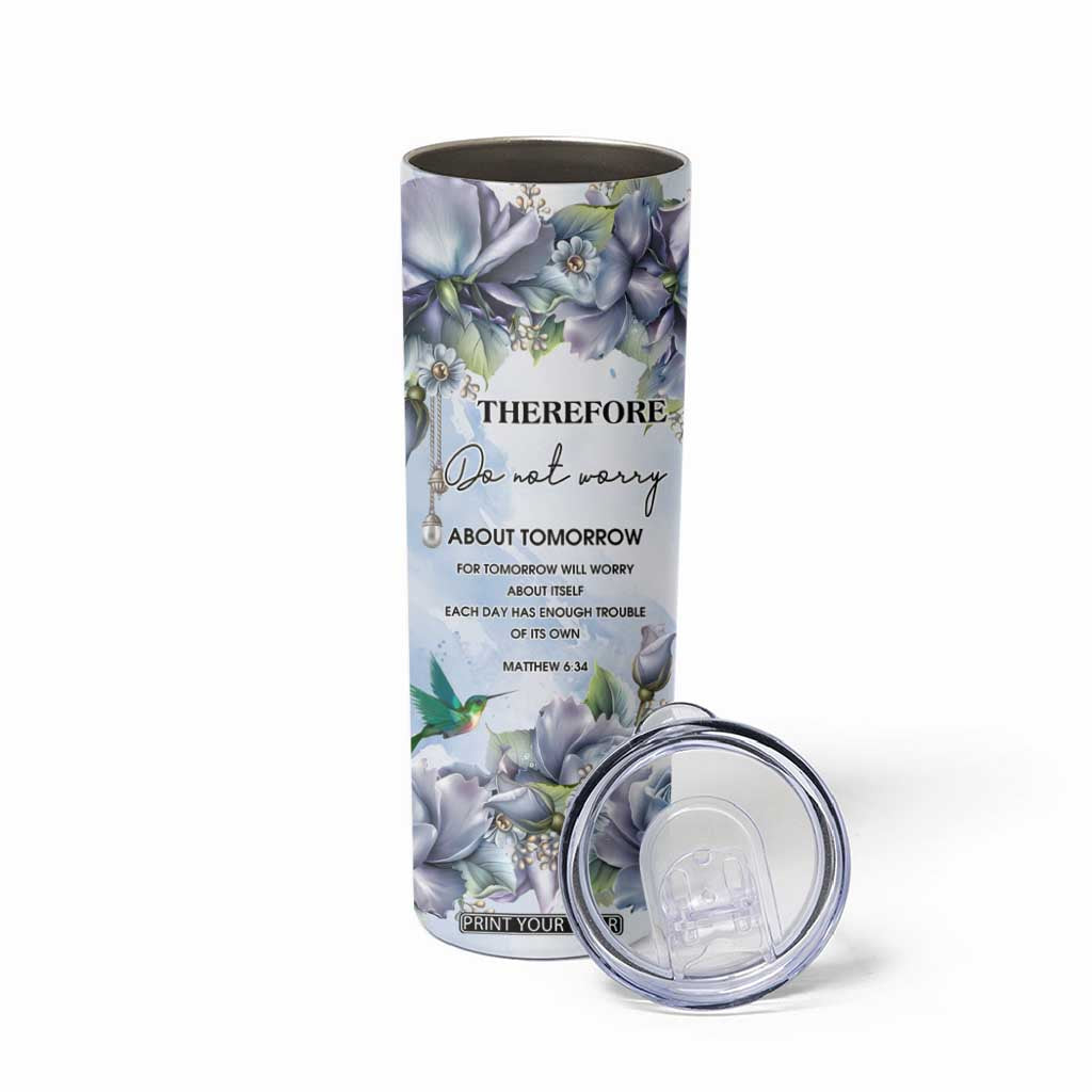 Hummingbird Faith Skinny Tumbler Personalized TS04 Print Your Wear