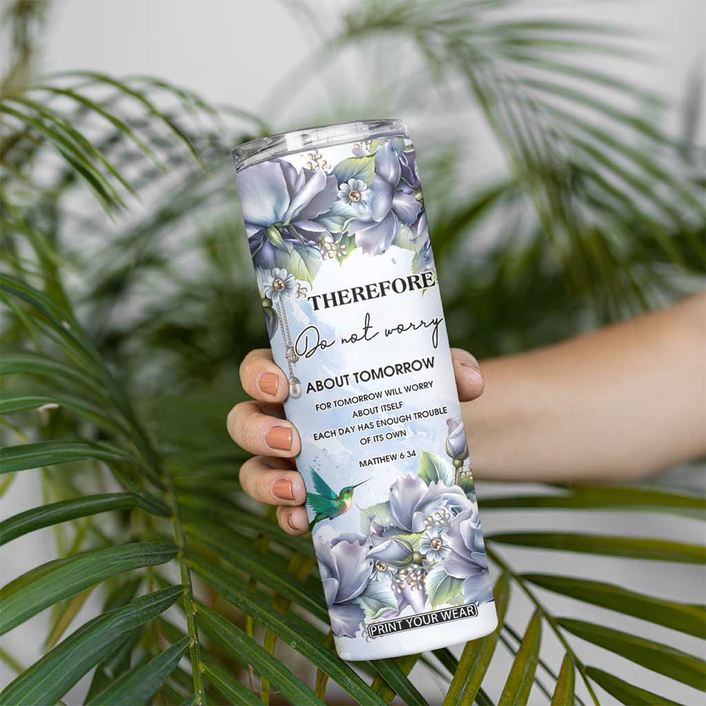 Hummingbird Faith Skinny Tumbler Personalized TS04 Print Your Wear