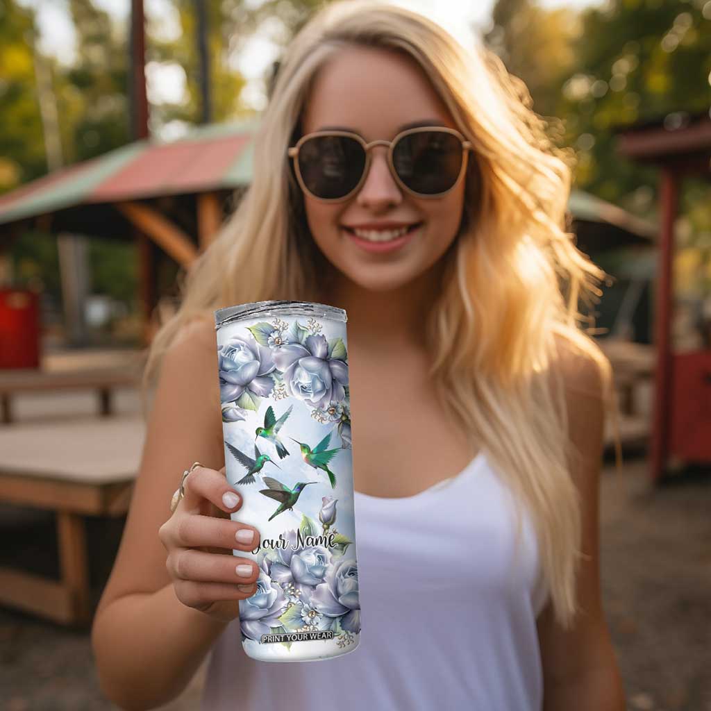 Hummingbird Faith Skinny Tumbler Personalized TS04 Print Your Wear