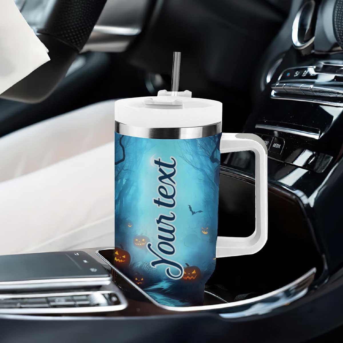Halloween Witch Into The Woods Tumbler With Handle Personalized TS04 Print Your Wear