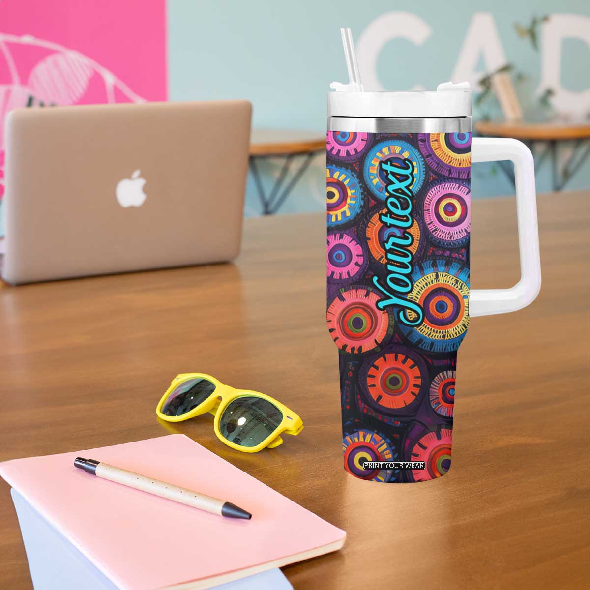 Crochet Pattern Tumbler With Handle Personalized TS04 Print Your Wear