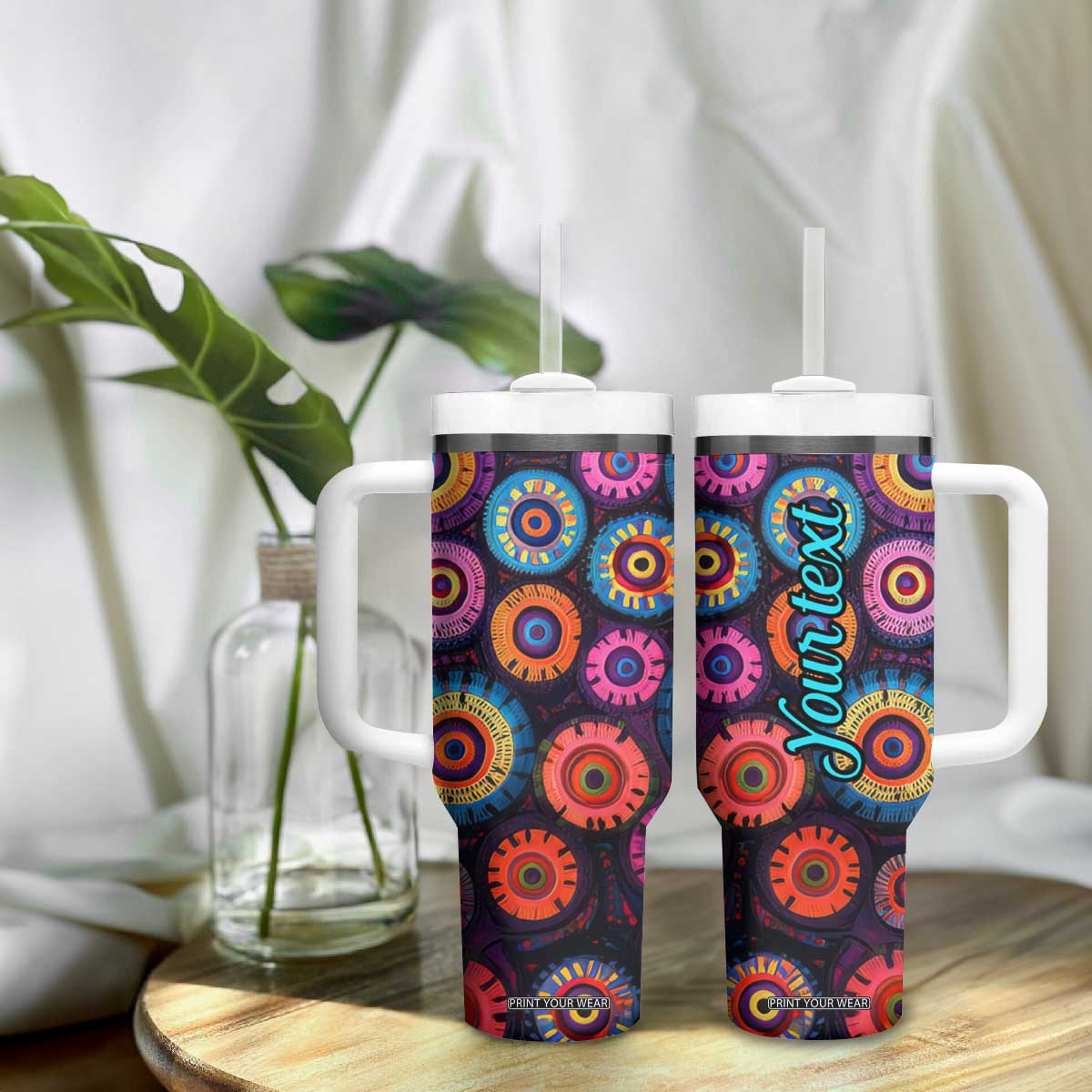 Crochet Pattern Tumbler With Handle Personalized TS04 Print Your Wear