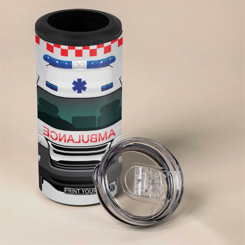 Ambulance Emergency Car Personalized 4 in 1 Can Cooler Tumbler TS04 Print Your Wear