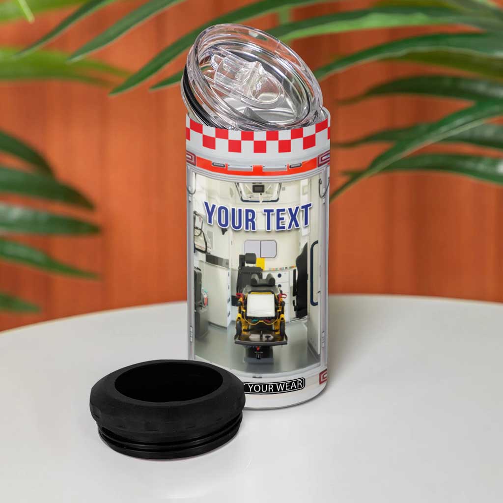 Ambulance Emergency Car Personalized 4 in 1 Can Cooler Tumbler TS04 Print Your Wear