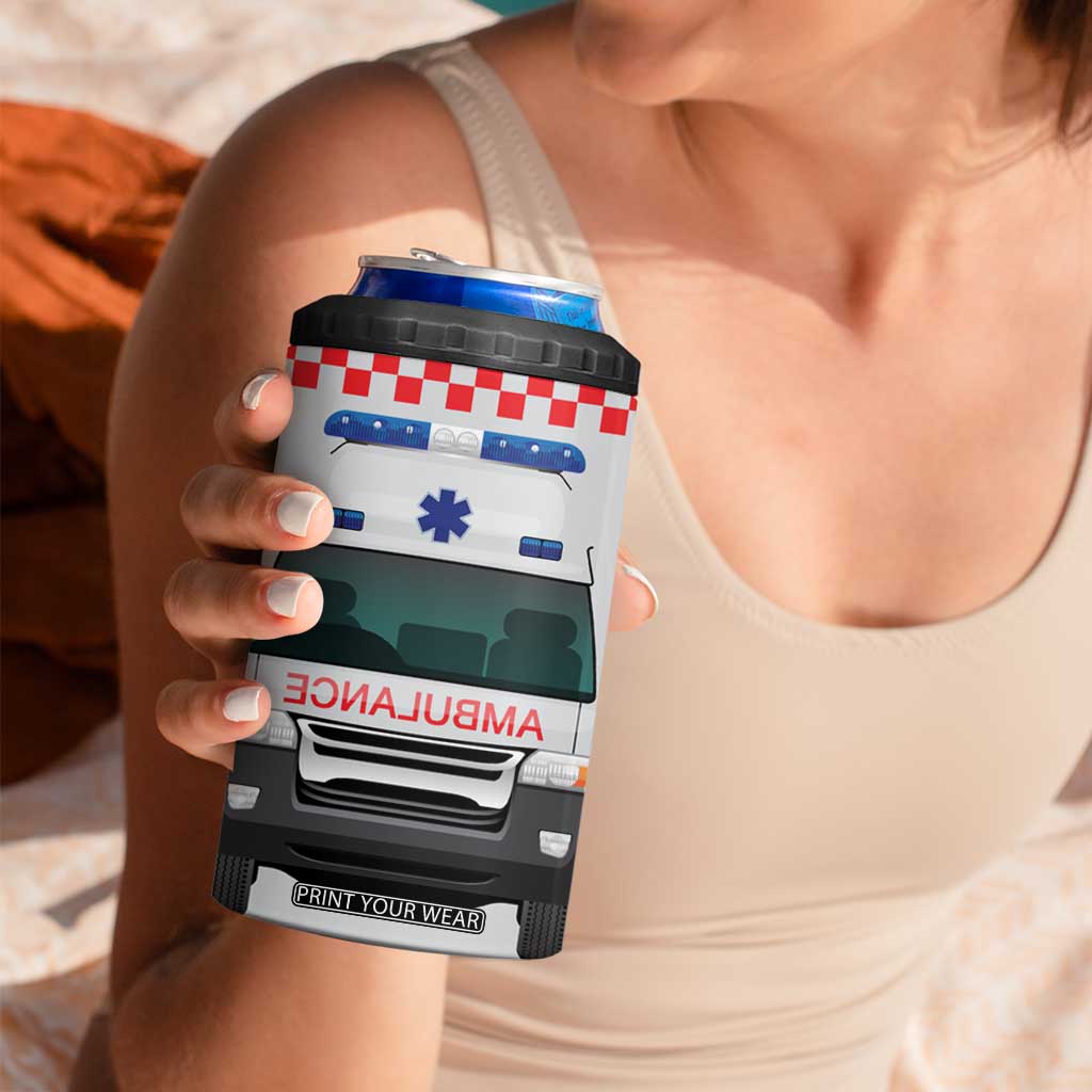 Ambulance Emergency Car Personalized 4 in 1 Can Cooler Tumbler TS04 Print Your Wear