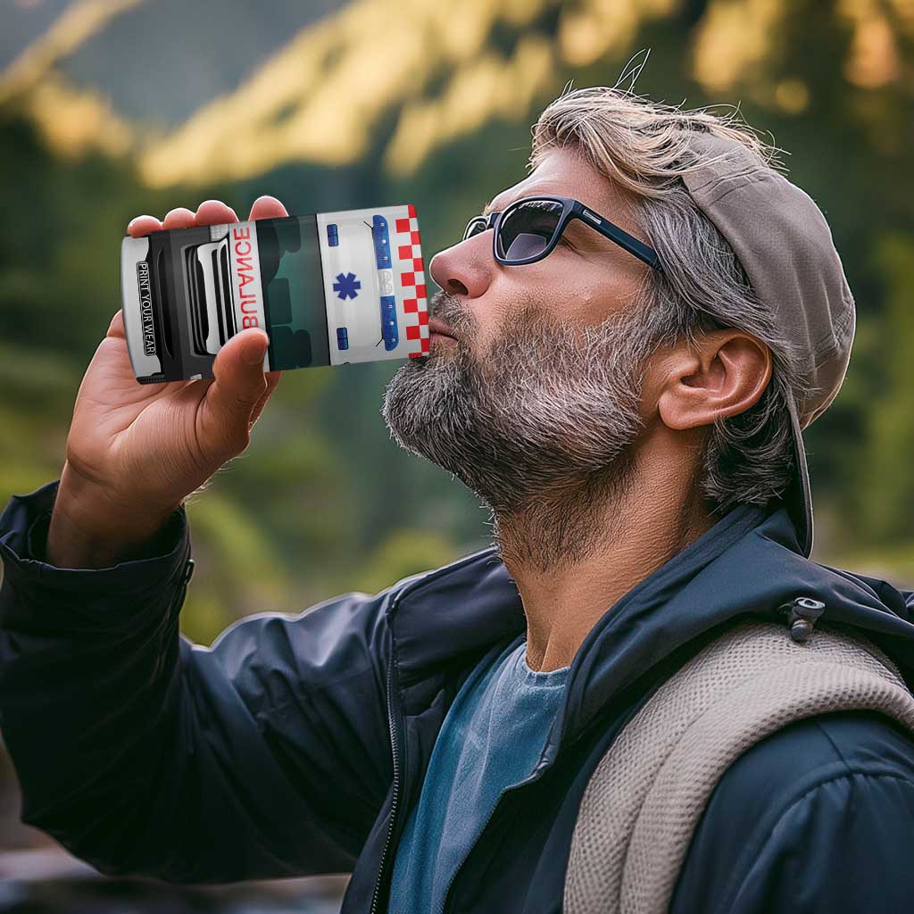 Ambulance Emergency Car Personalized 4 in 1 Can Cooler Tumbler TS04 Print Your Wear