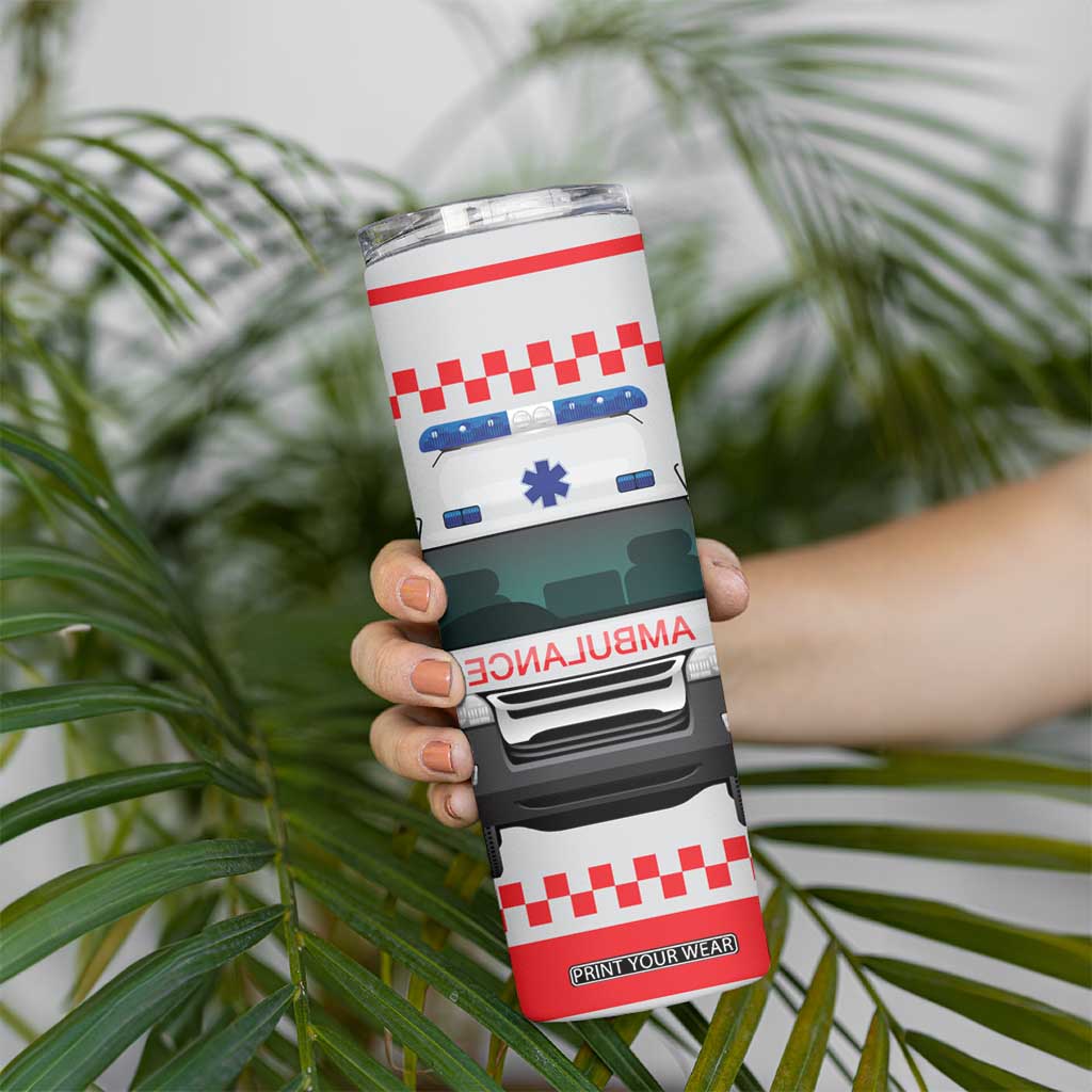 Ambulance Emergency Car Personalized Skinny Tumbler TS04 Print Your Wear