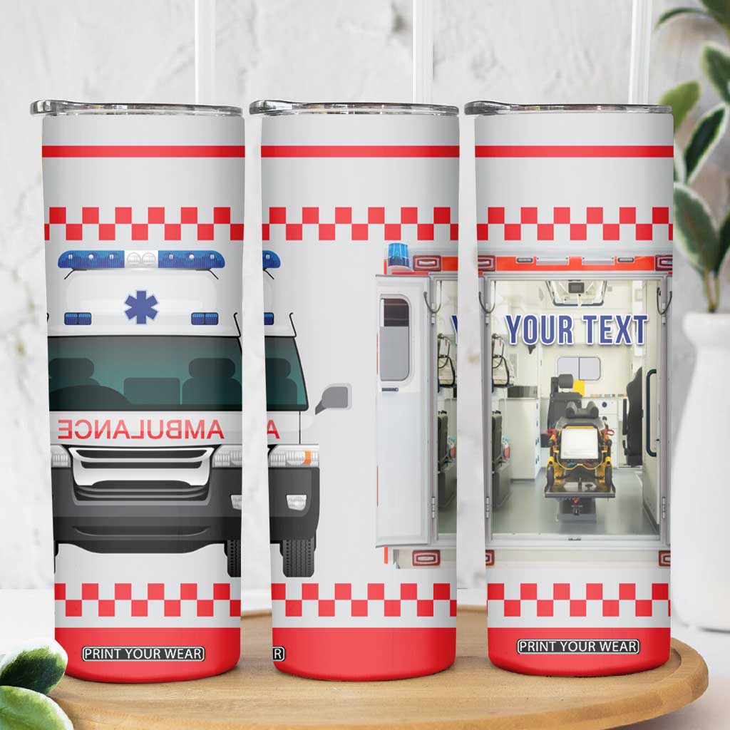 Ambulance Emergency Car Personalized Skinny Tumbler TS04 Print Your Wear