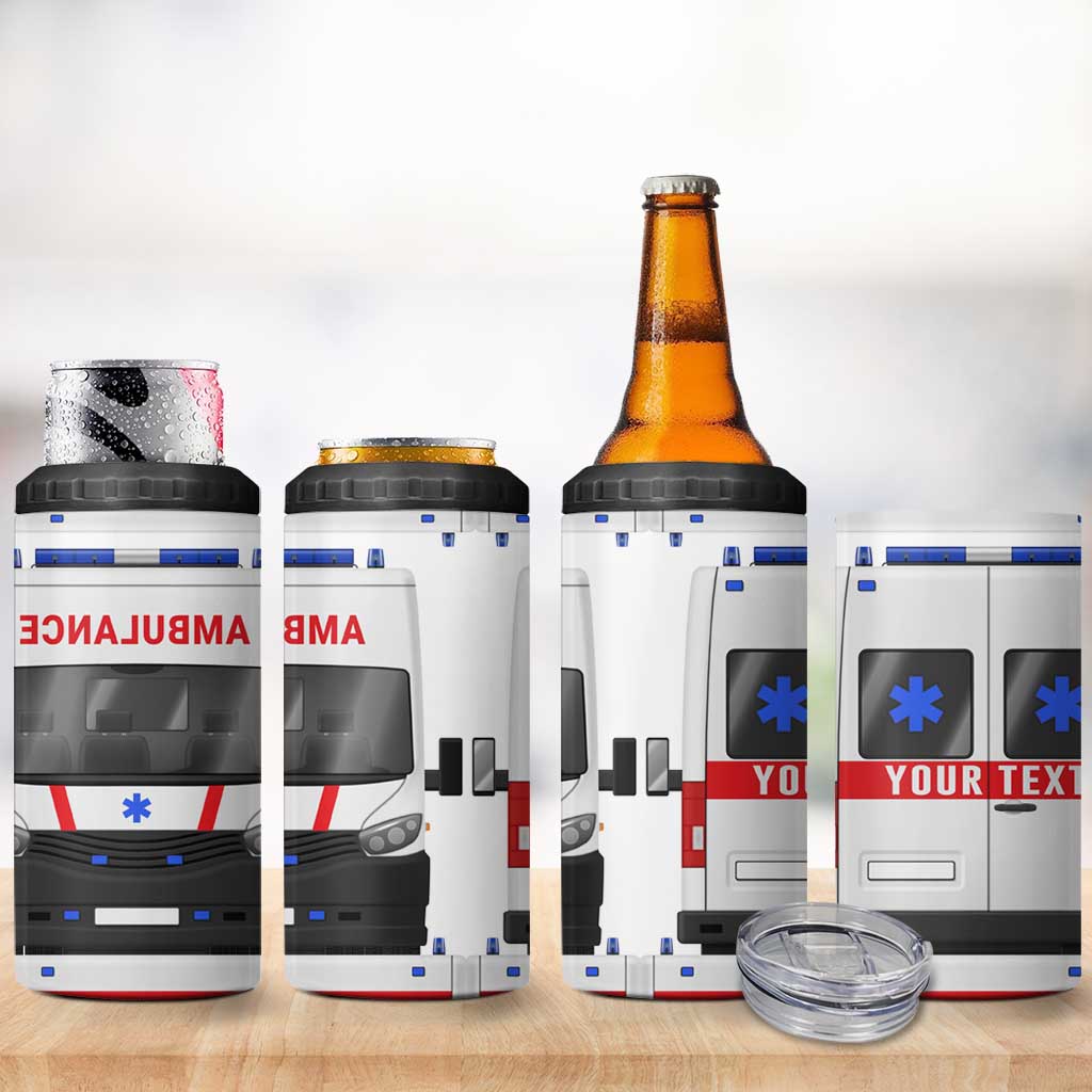 Ambulance Car Personalized 4 in 1 Can Cooler Tumbler TS04 Print Your Wear