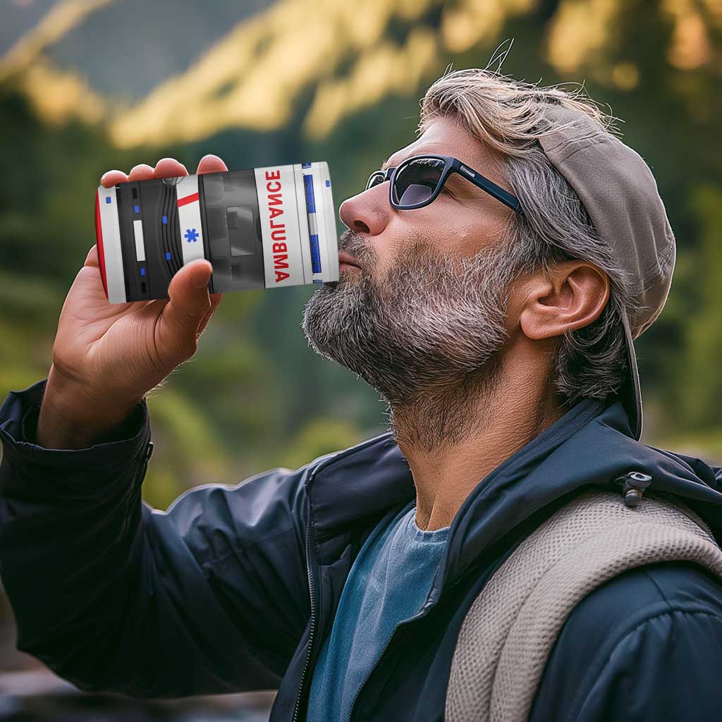 Ambulance Car Personalized 4 in 1 Can Cooler Tumbler TS04 Print Your Wear